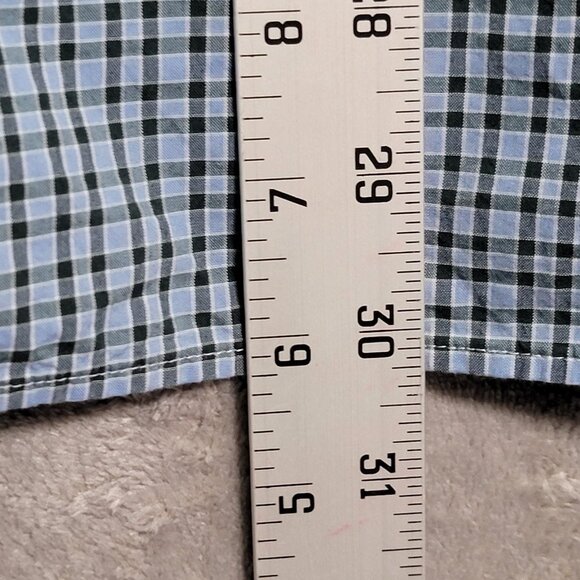 Peter Millar Shirt Mens XL Blue Plaid Crown Crafted Button Down Long Sleeve - Picture 5 of 11